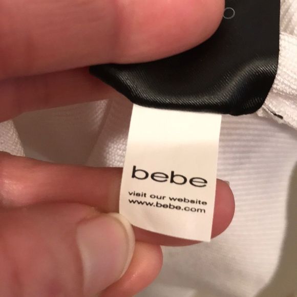 💫4/30 BEBE Ribbed Bandage Lace Panel Dress - Picture 7 of 8